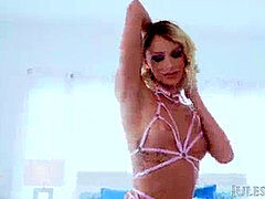 デカチン, 黒人, フェラチオ, 中出し, 下着, タトゥー