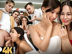 18, バイセクシャル, 結婚, 浮気者, ドレス, Hd, 公共, ロシア人