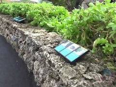 ブロンド, 露出狂, 彼女, アウトドア, ハメ撮り, 公共, オマンコ, 喫煙