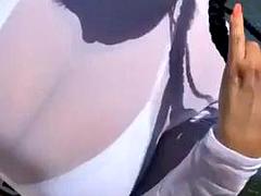デカパイ, 黒人, ブロンド, 茶髪の, 黒人, 赤毛, 一人, オッパイの