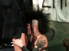 Punk slut Amelia Dire gets roughly fucked on the couch