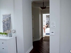 Amerikanisch, Schlafzimmer, Blasen, Hundestellung, Hardcore, Natürlichen titten, Reiten, Dusche