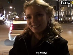 Slim Girl's Bathroom Encounter with Ilya, Katarina, & Denis: Cumshot, Facial, Amateur