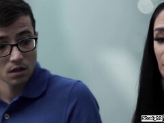 Cuckold wife sees latina milf get fucked