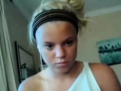 素人, お尻, ブロンド, オナニー, 一人, ウェブカメラ