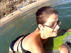 Strand, Grosser schwanz, Schwarz, Besamung, Dürr