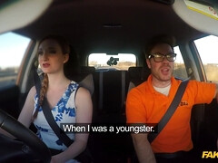 Blasen, Auto, Schmutzig, Hundestellung, Europäisch, Handjob, Realität, Rotschopf