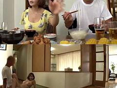 Grote mammen, Japaans, Tieten likken