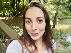 Amateur, Chica, Morena, Alemán, Sexo duro, Masturbación, Al aire libre, Solo