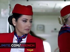 Schönheit, Blondine, Blasen, Süss, Europäisch, Hd, Stewardess, Strümpfe