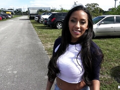 Ebony hottie enjoys public pickup adventure - young black chick Priya Price
