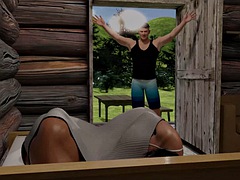 3 dimensionaal, Enthousiasteling, Grote mammen, Stel, Rijpe lesbienne, Slet, Tieten likken, Vrouw