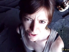 Amateur, Gros seins, Sucer une bite, Tir de sperme, Hard, Public