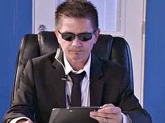 Grote lul, Grote mammen, Zwart, Interraciaal, Ondergoed, Moeder die ik wil neuken, Kantoor, Panty