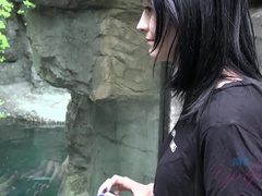 Zwart, Pijpbeurt, Emo jongen, Voetbeurt, Vriendin, Kut duiken, Kort haar, Mager