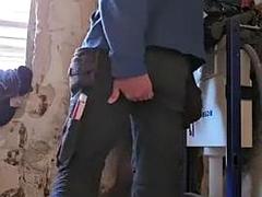 Permanently bi-man gets it with a and masturbates while working Part 1