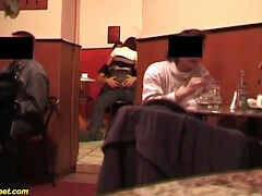 アナル, フェラチオ, カップル, 穴開きパンティ, 公共, 現実, ラフ, のぞき