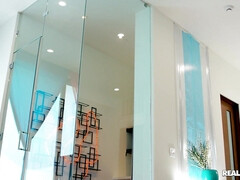 Amateur, Asiatique, Lunettes, Jeans, Fille latino, Lesbienne, De plein air, Nénés