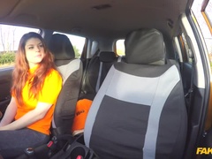 Kont, Auto, Sperma shot, Sperma in gezicht, Likken, Masturbatie, Buiten, Kut duiken