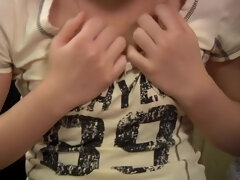 Hochschule, Paar, Fingern, Japanische massage, Masturbation, Höschen