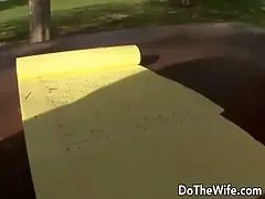 Braunhaarige, Paar, Gehörnter ehemann, Hd, Lecken, Mutti, Muschi, Ehefrau