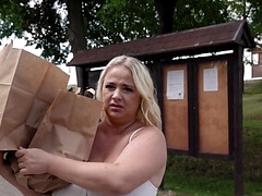 Grosse titten, Blondine, Blasen, Pummelig, Nahaufnahme, Handjob, Hd, Schwanger