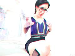 アナル, デカチン, ブロンド, フェラチオ, 大学生, ハードコア, 三人