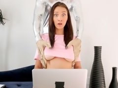 In den arsch, Arsch, Grosse titten, Blasen, Braunhaarige, Handjob, Masturbation, Natürlichen titten