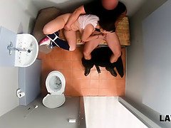 Sofia Lee punished hard for stealing wallet after busty security officer catches her