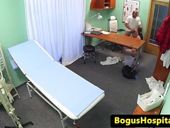 Medical fetish fun with euro patient