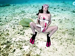 ビキニ, ディルド, 女, Hd, オナニー, 一人, オッパイの, バイブレーター