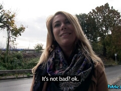 Leie, Tussi, Blondine, Blasen, Betrug, Geld, Im freien, Pov