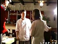 素人, 美女, フェラチオ, 茶髪の, ハードコア, 三人, オッパイの, ヴィンテージ