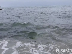 Amateur, Plage, Grosse bite, Blonde, Sucer une bite, Couple, Hard, Public