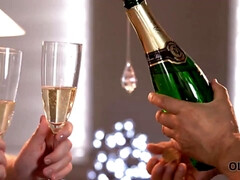 Blasen, Braunhaarige, Paar, Europäisch, Fingern, Hd, Lecken, Titten