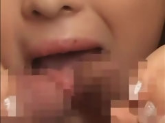 Aziatisch, Interraciaal, Japaans, Kousen, Tieten likken