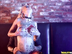 アナル, デカパイ, 黒人, フェラチオ, Hd, ポルノスター, タトゥー, オッパイの