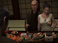 Dreidimensional, In den arsch, Asiatisch, Grosser schwanz, Gruppensex, Klaffend, Hardcore, Titten