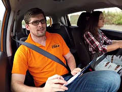 Leie, Auto, Im freien, Strumpfhose