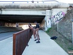 Noire, Brunette brune, Hard, Interracial, De plein air, Chatte