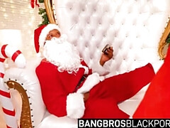Big Booty MILF Raven Thick Takes Santa's Huge Black Cock