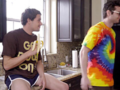 フェラチオ, 茶髪の, イマラチオ, 手コキする, パンティ, 剃毛, オッパイの