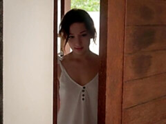 Erstaunlich, Bad, Braunhaarige, Handjob, Masturbation, Dürr, Jungendliche (18+), Titten