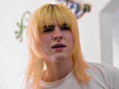 Grosse titten, Blasen, Gruppe, Rasiert, Transfrau, Tätowierung, Flotter dreier, Titten