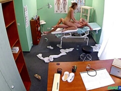 Sexy housewife cheats on hubby with her doctor