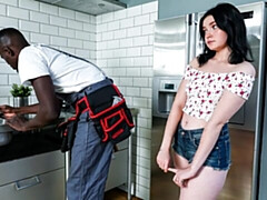 Pijpbeurt, Bruinharig, Hondjeshouding, Interraciaal, Natuurlijke tieten, Tiener, Tieten likken, Maagd