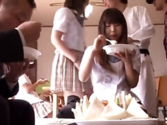 Asiatisch, Hochschule, Besamung, Spermaladung, Japanische massage