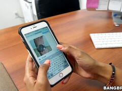 デカチン, 茶髪の, チン, 黒人, 食べ物, 眼鏡, オフィス, ハメ撮り