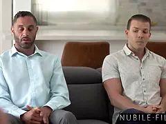 Blond, Hd, Likken, Doordringend, Kut duiken, Kousen, Trio, Tieten likken