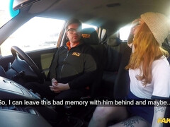 Auto, Strumpfhose, Muschi, Rotschopf, Eng